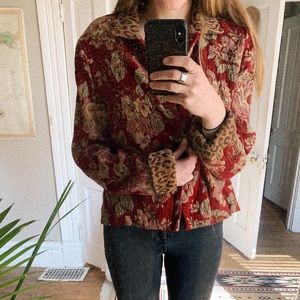 Vintage Floral Print Jacket